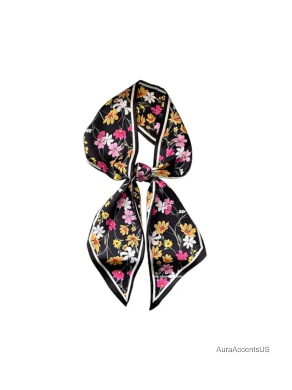 Satin Feel Polyester Hair Scarf Long Oblong Scarf for Head or Neck Ties
